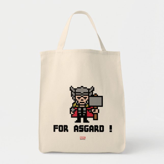 8Bit Thor - For Asgard! Tote Bag (Front)
