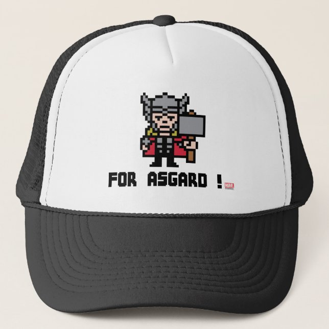 8Bit Thor - For Asgard! Trucker Hat (Front)