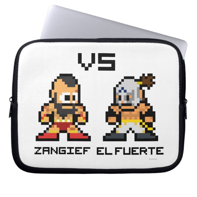 8bit Zangief VS El Fuerte Laptop Sleeve (Front)