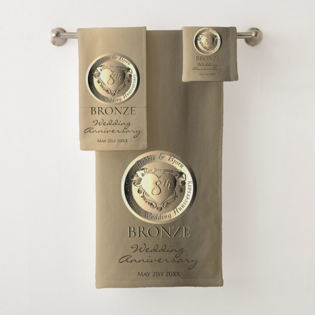 8e, 19e anniversaire Mariage Médaillon de bronze B (En situation)