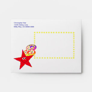 8ème enveloppe de sourire rouge de la fête