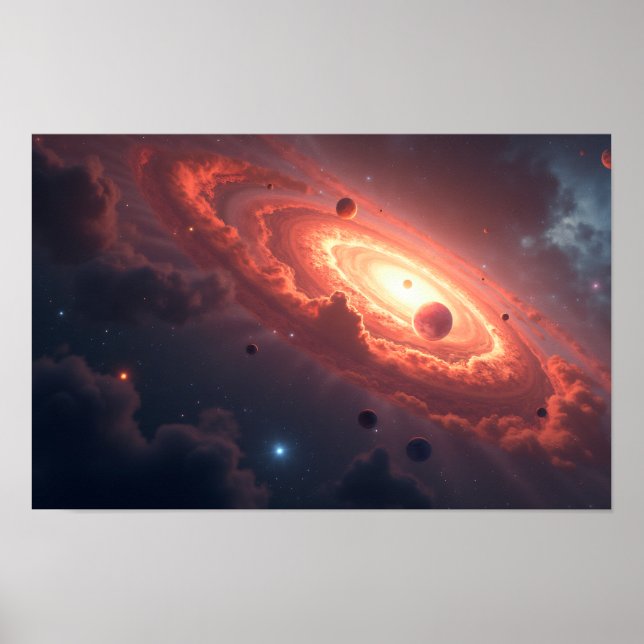 8K Multiverse Horizons: Milky Way & Parallel Dimen Poster (Front)