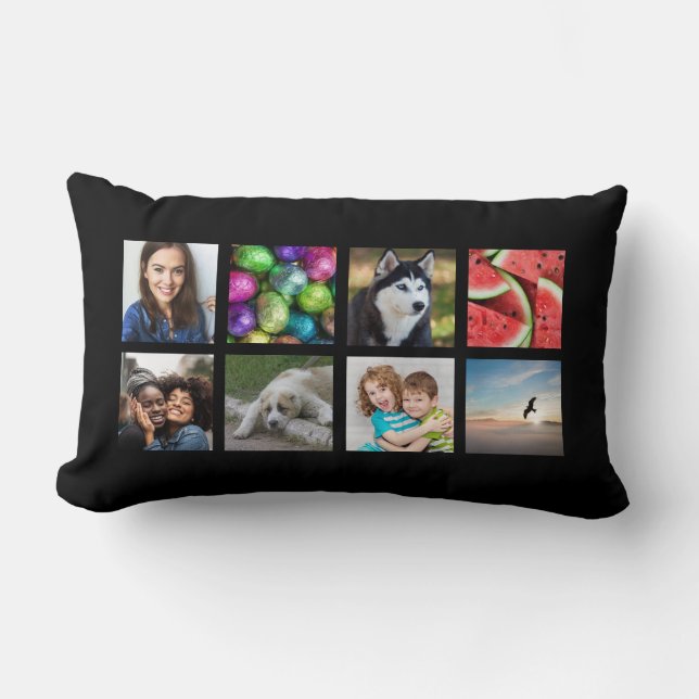 8p-1, Coussin de Collage de photos personnalisé Lu (Recto)
