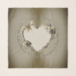 8th,19th Wedding Anniversary Bronze Rose Heart  Scarf<br><div class="desc">A simple and elegant way to honour your anniversary with your beautiful photo framed with my rose heart graphic,  on Zazzle's Art of Where scarves or transferred to the product of your choice.</div>