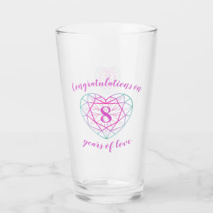 8th anniversary 8 years of love tourmaline custom glass