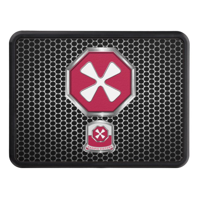 8th Army Customized Patch  Trailer Hitch Cover (Front)