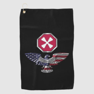 8th Army Veteran Eagle Golf Towel