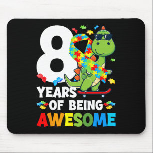 8th Autism Birthday Party Eight Year Old Autistic Mouse Pad
