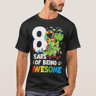 8th Autism Birthday Party Eight Year Old Autistic T-Shirt