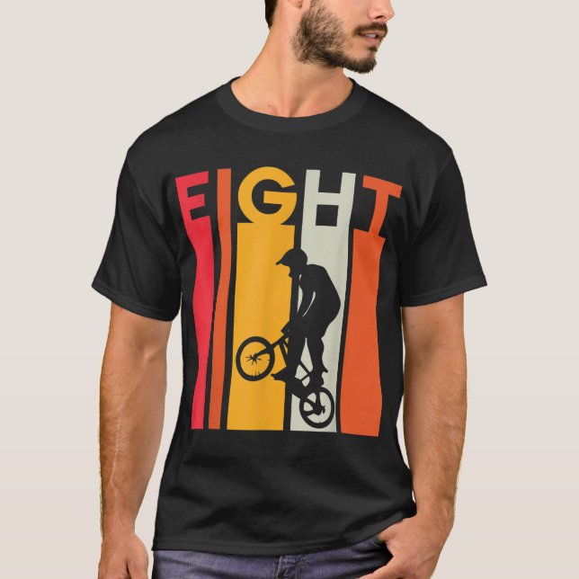 8th Birthday 8 Years Old Kids Bmx Bike Lover B-day T-Shirt (Front)