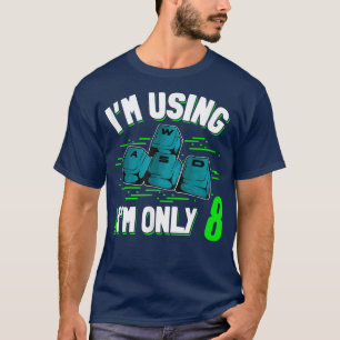 8th Birthday 8 Years Old PC Gamer WASD Gaming Vide T-Shirt