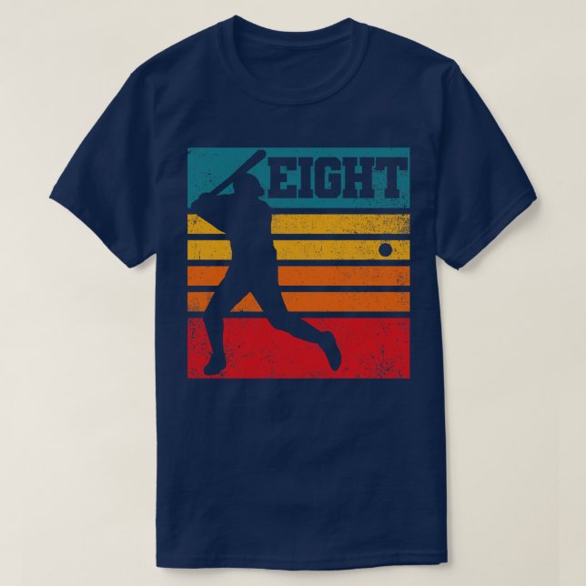 8th Birthday Baseball T-Shirt (Design Front)