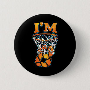8th Birthday Basketball Player I'm 8 Boys Girls B- 2 Inch Round Button
