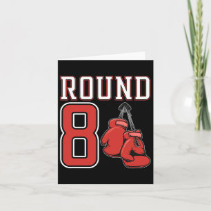 8th Birthday Boxing Boy 8 Year Old Boxer Bday Part Card