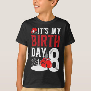 8th Birthday Boxing Boy 8 Year Old Boxer Bday Part T-Shirt