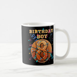 8th Birthday Boy Eight 8 Years Old Basketball Play Coffee Mug