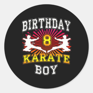 8th Birthday Boy - Karate 8 Years Old Kid  Classic Round Sticker