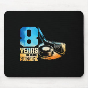 8th Birthday Boys Icehockey Player Ice Hockey 8 Mouse Pad