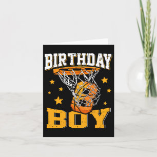 8th Birthday Bysketbyll Boy 8 Year Old Bysketbyll Card
