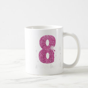 8th Birthday Cheerleader Girl 8 Years Old Cheerlea Coffee Mug