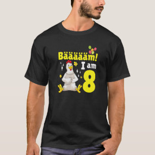8th Birthday Chicken Themed Birthday Party 8 Years T-Shirt