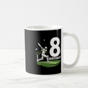 8th Birthday Cricket Lover Fun Design Coffee Mug