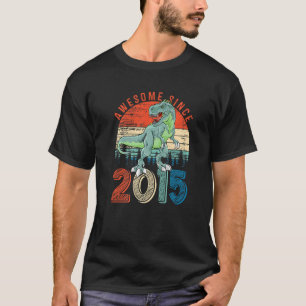 8th Birthday Dinosaur Boys 8 Year Old Awesome Sinc T-Shirt