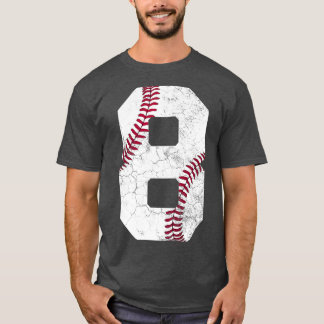 8th Birthday Gift Baseball Boys Kids Eight 8 T-Shirt
