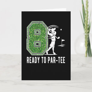8th Birthday Gift Golf Player 8 Year Old Boy Card