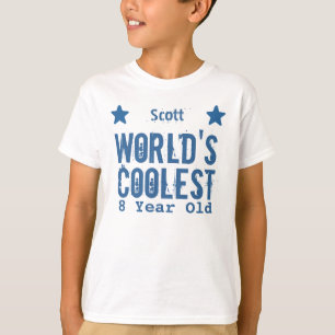 8th Birthday Gift World's Coolest 8 Year Old V002A T-Shirt