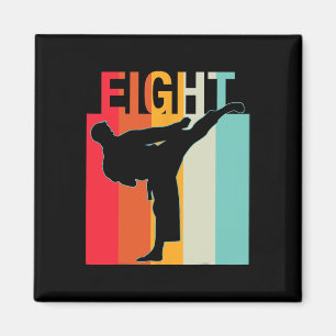 8th Birthday Gifts Karate Retro Taekwondo Martial Magnet
