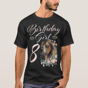 8th Birthday Girl Horse Lover 8 Years Old Bday T-S T-Shirt