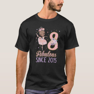8th Birthday Girl Outfit Ballerina Dancer Ballet T T-Shirt
