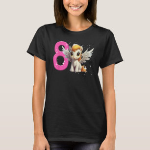 8th Birthday Girl Pegasus Birthday Party Pegasus T-Shirt