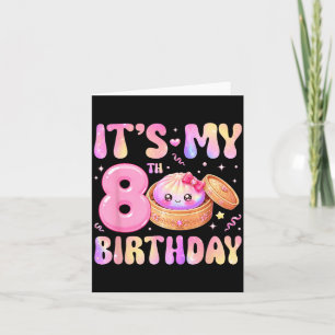 8th Birthday Girl Rainbow Dumpling Kawaii Anime 8 Card
