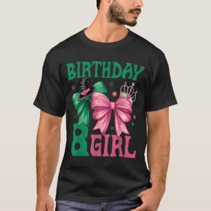 8th Birthday Girl Witch Nk Green 8 Year Old Birthd T-Shirt