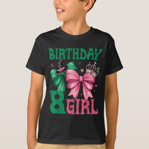 8th Birthday Girl Witch Nk Green 8 Year Old Birthd T-Shirt