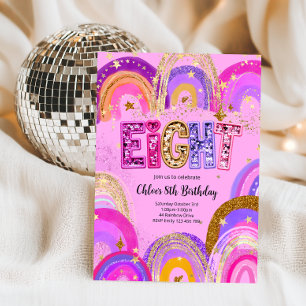 8th Birthday Girls Party Invitation