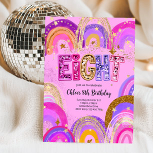 8th Birthday Girls Party Invitation