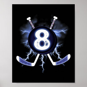 8th Birthday - Ice Hockey 8 years old gift  Poster