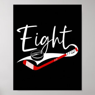 8th Birthday Ice Hockey Boy 8 Year Old Ice Hockey  Poster