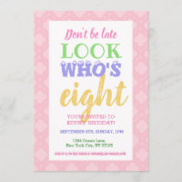 8th Birthday Invitation Slogans