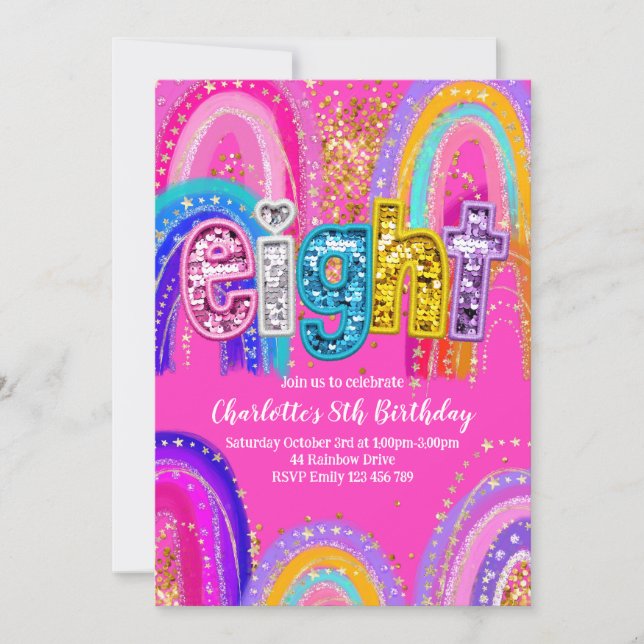 8th Birthday Invitations (Front)