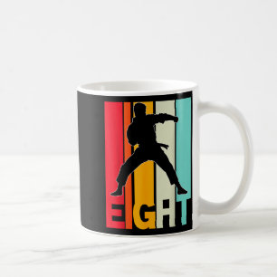8th Birthday Karate Retro Taekwondo Martial Arts Coffee Mug