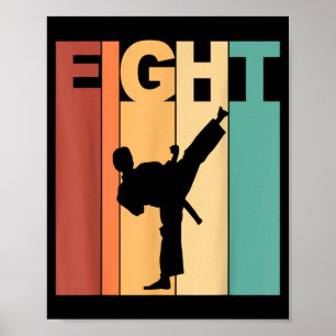 8th Birthday Karate Taekwondo Theme 8 Year Old Poster