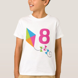 8th Birthday Kite Design Gift T-Shirt