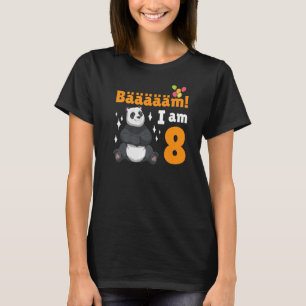 8th Birthday Panda Themed Birthday Party 8 Years O T-Shirt