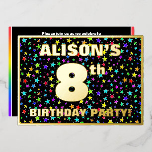 8th Birthday Party — Fun, Colourful Stars Pattern