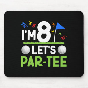 8th Birthday Party Golf Boy Eight Year Old Golfer  Mouse Pad