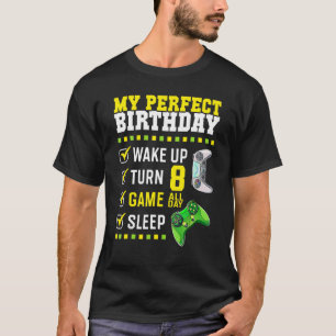 8th Birthday Party Perfect For Gamer 8 Years Old B T-Shirt